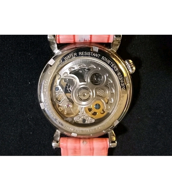 Pink Stuhrling Lady Wall Street Automatic 35mm Women's Watch Model ST-90089 - Picture 11 of 16